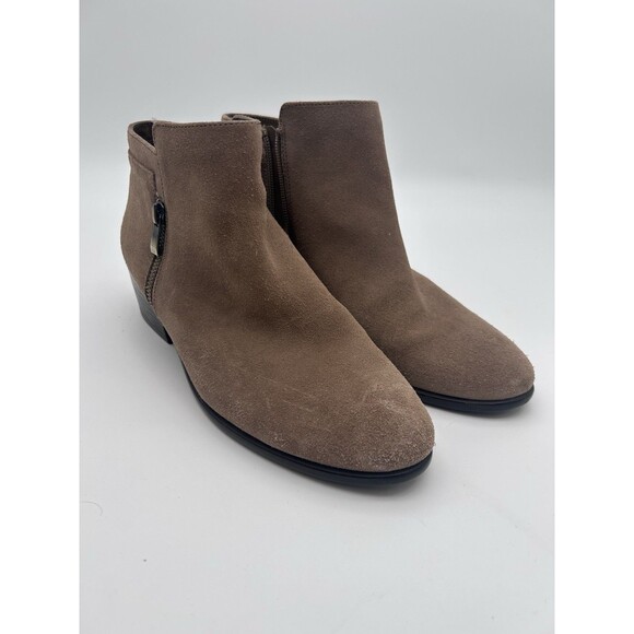 Aerosoles Women’s Mythology Tab Suede Ankle Booties Double Zip Size 10 - Picture 2 of 6